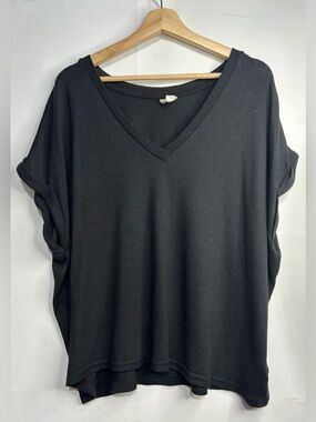 5 for $25🔥MOD REF Black Cuffed Sleeve Batwing T-Shirt XL